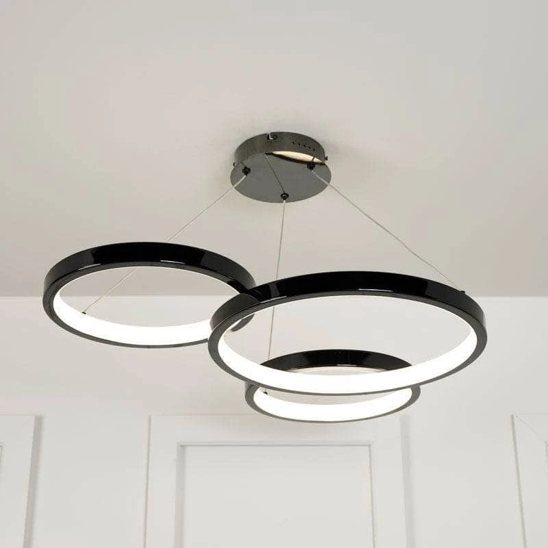Hawaii LED 3 Ring Pendant Ceiling Light - Black 7 Hawaii LED 3 Ring Pendant Ceiling Light - Black - Image 5