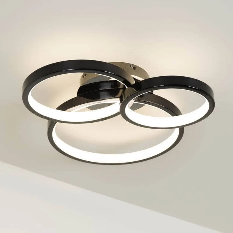 Hawaii LED Flush 3 Ring Ceiling Light - Black 8 Hawaii LED Flush 3 Ring Ceiling Light - Black - Image 6
