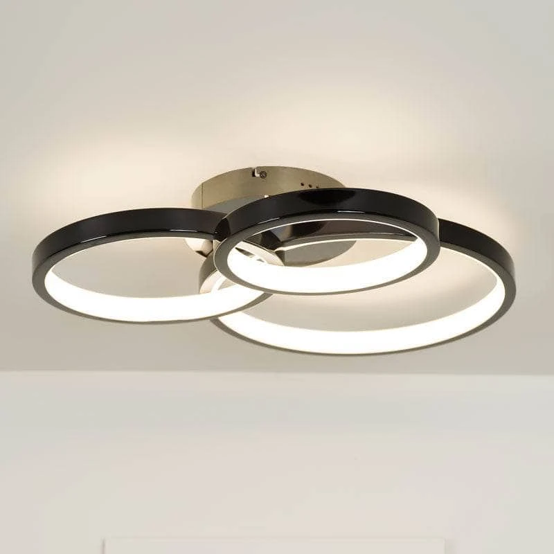 Hawaii LED Flush 3 Ring Ceiling Light - Black 5 Hawaii LED Flush 3 Ring Ceiling Light - Black - Image 3