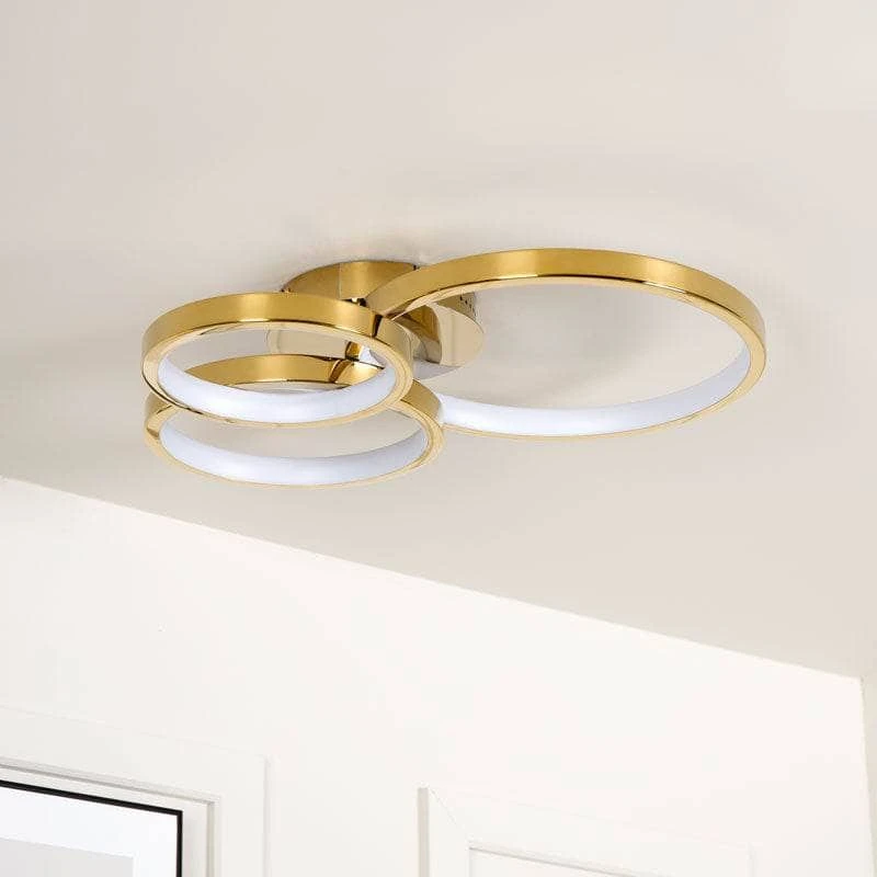 Hawaii LED Flush 3 Ring Ceiling Light - Gold 3 Hawaii LED Flush 3 Ring Ceiling Light - Gold