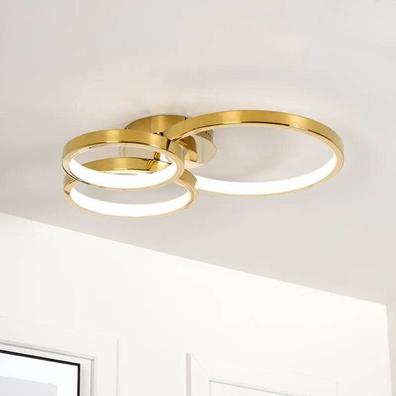 Hawaii LED Flush 3 Ring Ceiling Light - Gold 4 Hawaii LED Flush 3 Ring Ceiling Light - Gold - Image 2