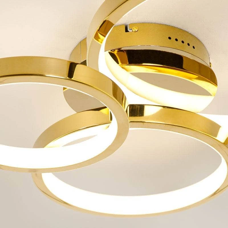 Hawaii LED Flush 3 Ring Ceiling Light - Gold 6 Hawaii LED Flush 3 Ring Ceiling Light - Gold - Image 4