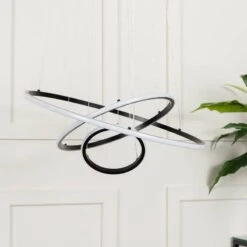 Hawaii LED Pendant 3 Ring Ceiling Light - Black