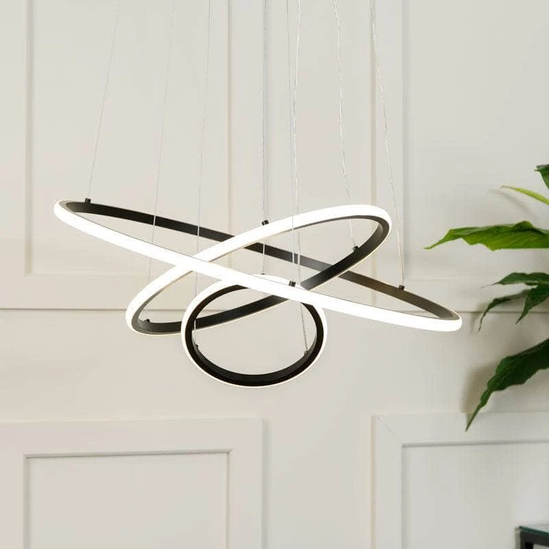 Hawaii LED Pendant 3 Ring Ceiling Light - Black 4 Hawaii LED Pendant 3 Ring Ceiling Light - Black - Image 2