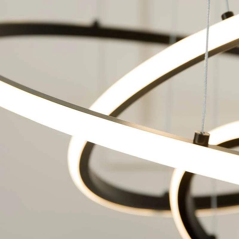 Hawaii LED Pendant 3 Ring Ceiling Light - Black 6 Hawaii LED Pendant 3 Ring Ceiling Light - Black - Image 4