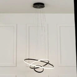 Hawaii LED Pendant 3 Ring Ceiling Light - Black 10 Hawaii LED Pendant 3 Ring Ceiling Light - Black -Taskers Sale Shop Hawaii LED Pendant 3 Ring Ceiling Light Black 5