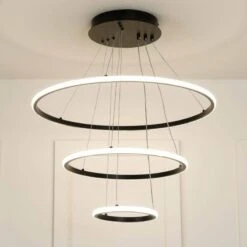 Hawaii LED Pendant 3 Ring Ceiling Light - Black 12 Hawaii LED Pendant 3 Ring Ceiling Light - Black -Taskers Sale Shop Hawaii LED Pendant 3 Ring Ceiling Light Black 6