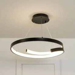 Hawaii LED Spiral Pendant Ceiling Light - Black