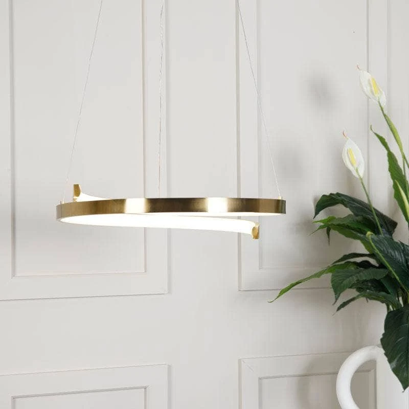 Hawaii LED Spiral Pendant Ceiling Light - Gold 5 Hawaii LED Spiral Pendant Ceiling Light - Gold - Image 3