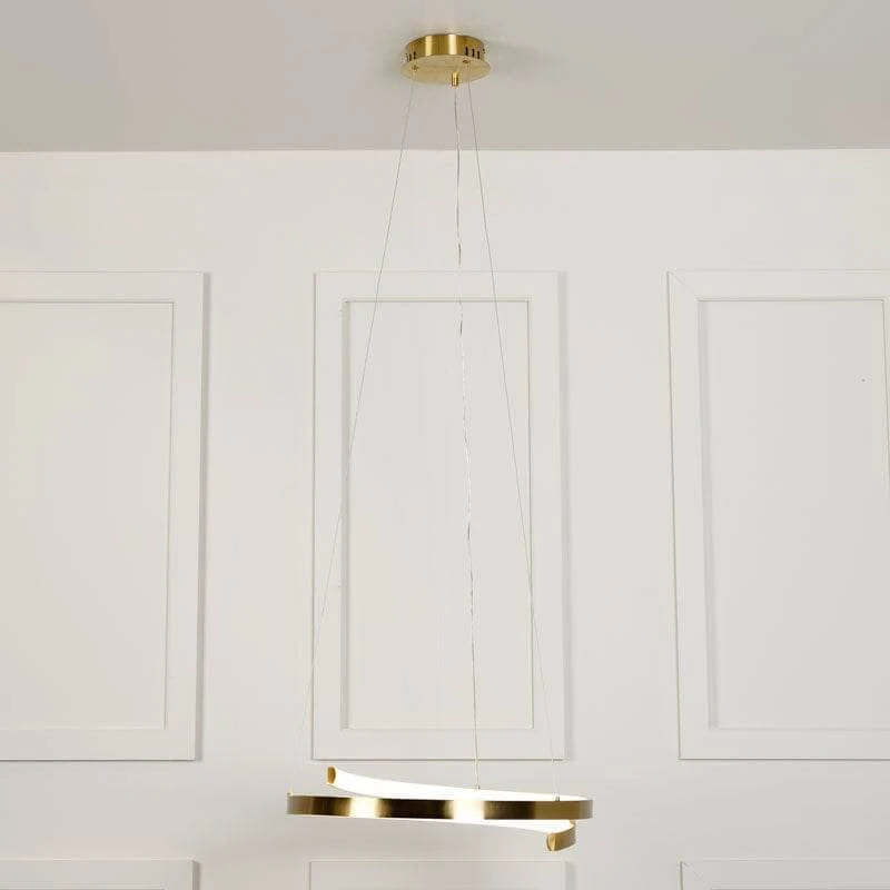 Hawaii LED Spiral Pendant Ceiling Light - Gold 6 Hawaii LED Spiral Pendant Ceiling Light - Gold - Image 4