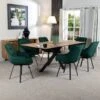 Herringbone Table & 6 Emerald Montreal Chairs -Taskers Sale Shop Herringbone Table 6 Emerald Montreal Chairs