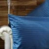 Hotel Satin Stripe Oxford Pillowcase -Navy 1 Hotel Satin Stripe Oxford Pillowcase -Navy -Taskers Sale Shop Hotel Satin Stripe Pillowcase