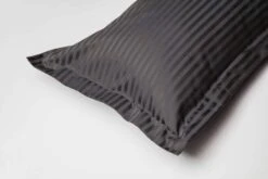 Hotel Satin Stripe Oxford Pillowcase -Charcoal