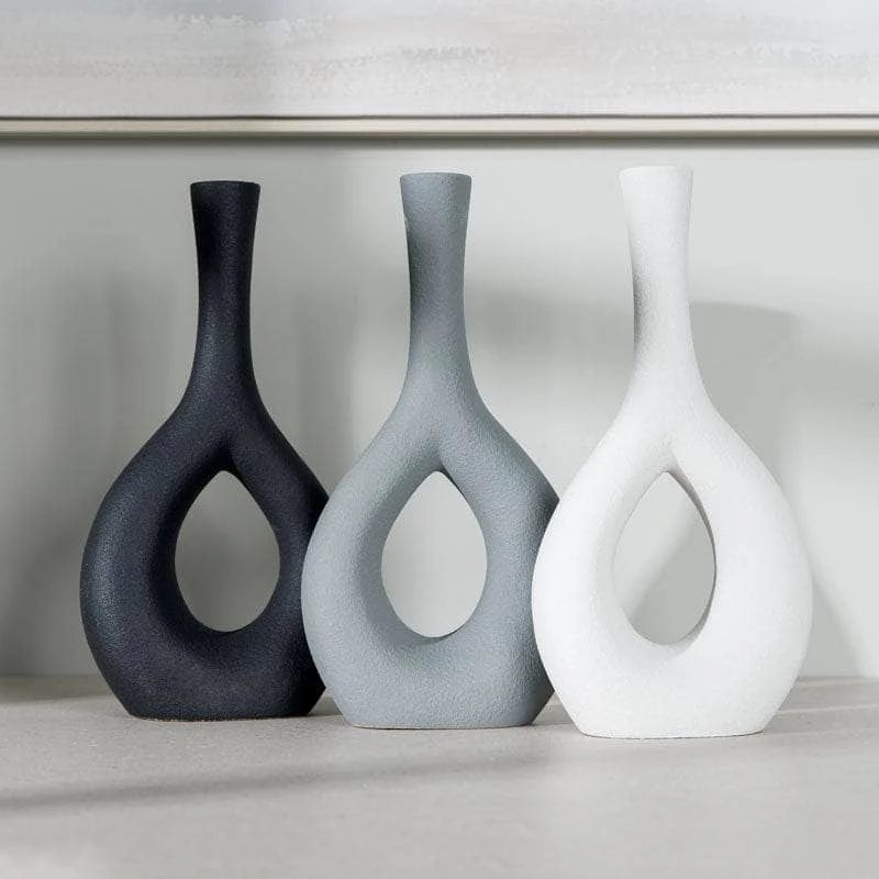 White Porcelain Vase - 31cm 6 White Porcelain Vase - 31cm - Image 4