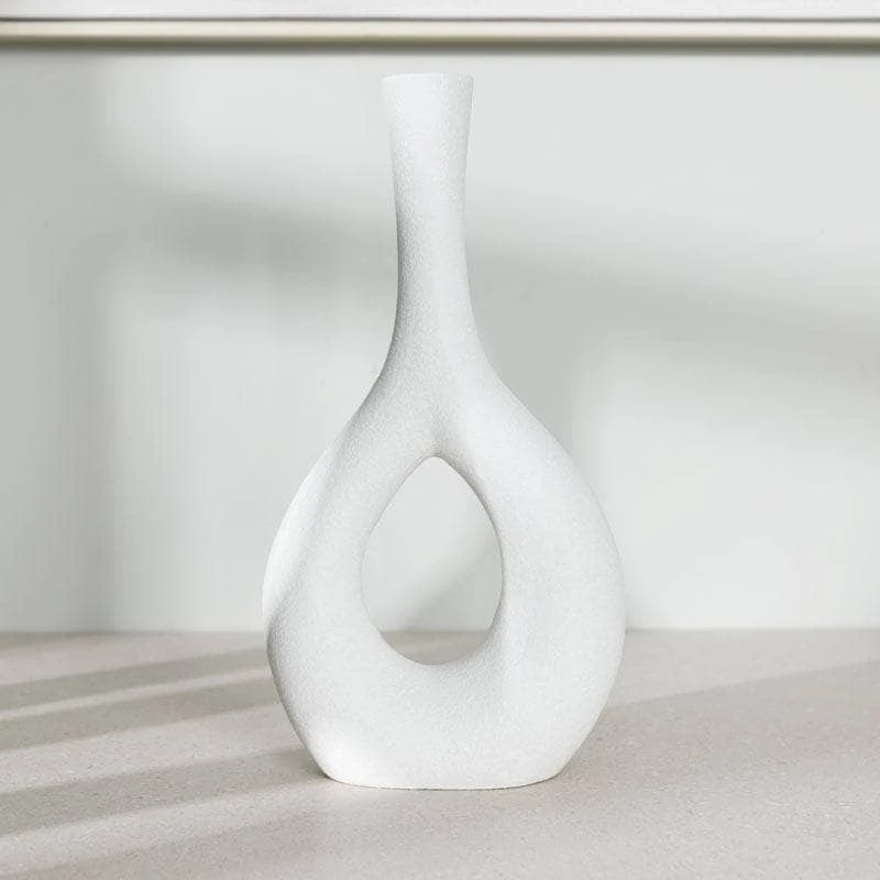 White Porcelain Vase - 31cm 3 White Porcelain Vase - 31cm