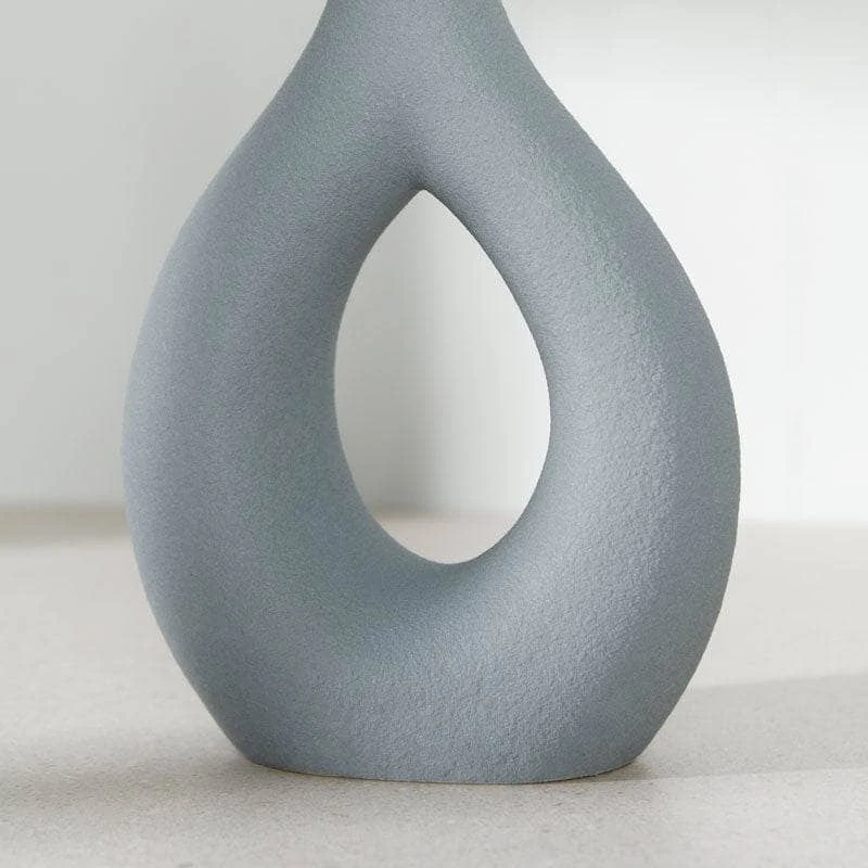 Light Grey Porcelain Vase - 31cm 6 Light Grey Porcelain Vase - 31cm - Image 4