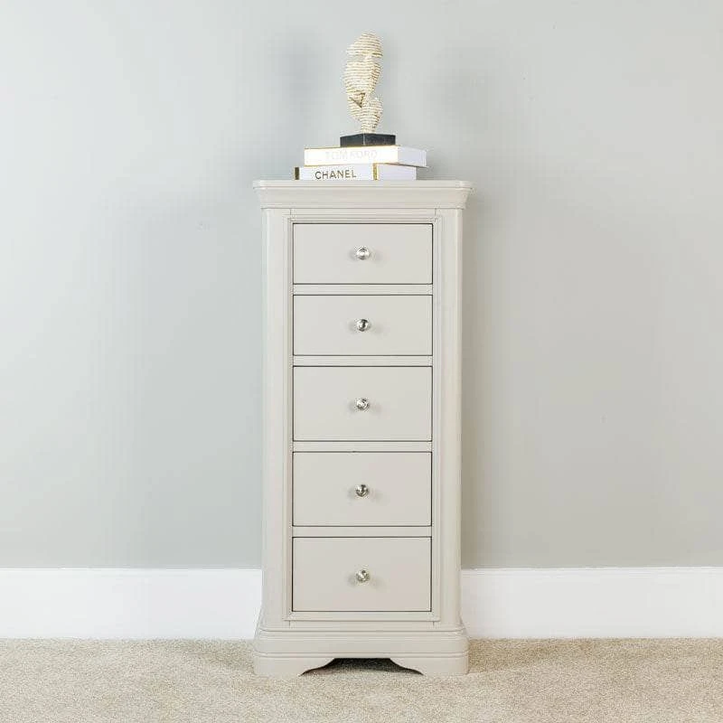 Victoria 5 Drawer Tall Chest - Taupe 3 Victoria 5 Drawer Tall Chest - Taupe