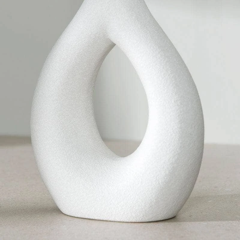 White Porcelain Vase - 31cm 5 White Porcelain Vase - 31cm - Image 3