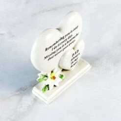 David Fischhoff Dad Double Heart Memorial Plaque 7 David Fischhoff Dad Double Heart Memorial Plaque -Taskers Sale Shop IMG 0342