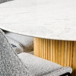 Ariel Round Dining Table & 4 Grey Boucle Lindsey Chairs 23 Ariel Round Dining Table & 4 Grey Boucle Lindsey Chairs -Taskers Sale Shop IMG 1100