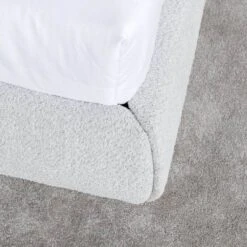 Teddy Boucle King Size Bedframe - Light Grey -Taskers Sale Shop IMG 2246