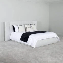 Teddy Boucle King Size Bedframe - Light Grey -Taskers Sale Shop IMG 2293