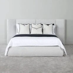 Teddy Boucle King Size Bedframe - Light Grey -Taskers Sale Shop IMG 2295