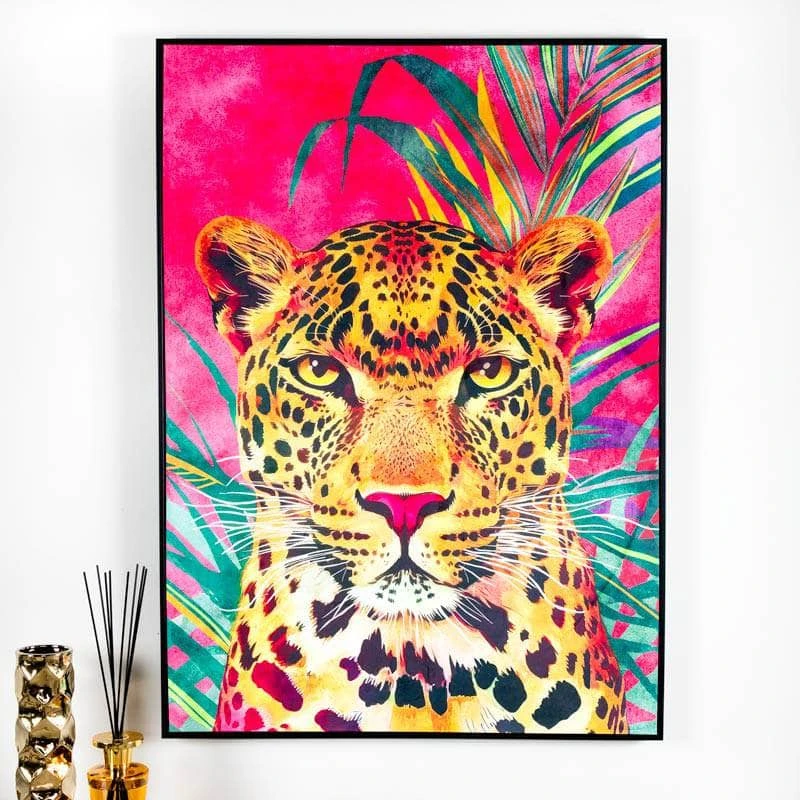 Neon Jungle Framed Picture - 100 X 140cm 3 Neon Jungle Framed Picture - 100 X 140cm