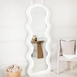 Arched Wave Mirror - Matt White