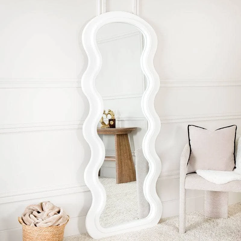 Arched Wave Mirror - Matt White 3 Arched Wave Mirror - Matt White