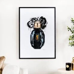 YSL Perfume Bottle Framed Picture - 70 X 100cm