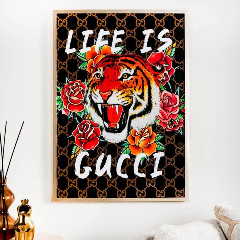 Life Is Gucci Framed Picture - 70 X 100cm 3 Life Is Gucci Framed Picture - 70 X 100cm