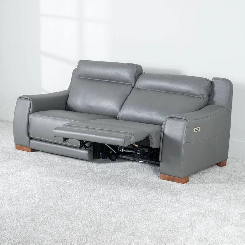 Vicenza 3 Seater Power Sofa - Charcoal 4 Vicenza 3 Seater Power Sofa - Charcoal - Image 2