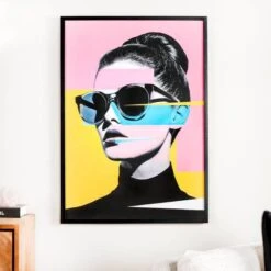 Pop Art Framed Picture - 70 X 100cm