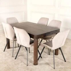 Cambridge Extendable Table & 6 Vancouver Taupe Chairs 19 Cambridge Extendable Table & 6 Vancouver Taupe Chairs -Taskers Sale Shop IMG 4492
