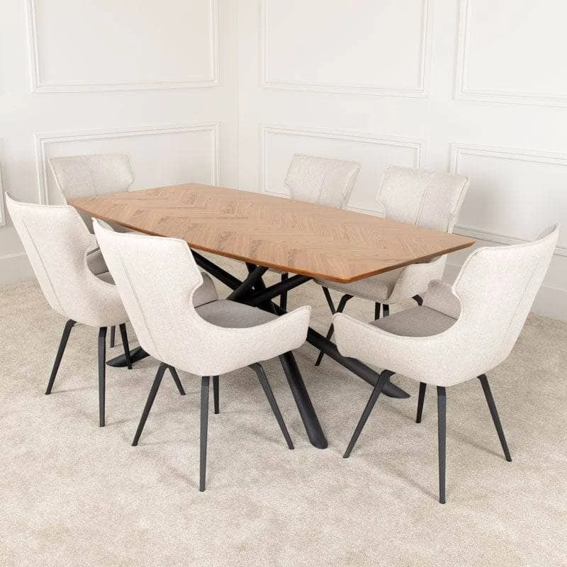 Manhattan Dining Table & 6 Chairs 4 Manhattan Dining Table & 6 Chairs - Image 2
