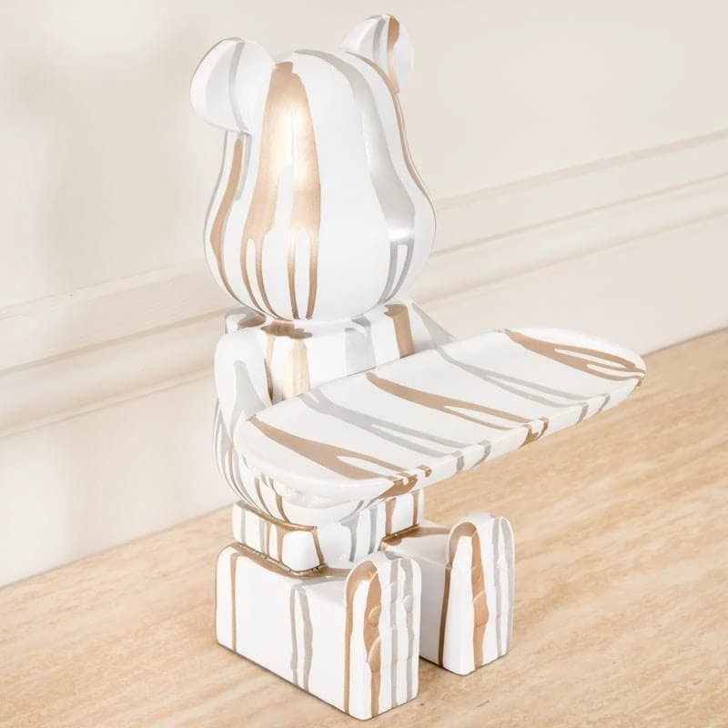 Mickey Bear With Tray - White 5 Mickey Bear With Tray - White - Image 3