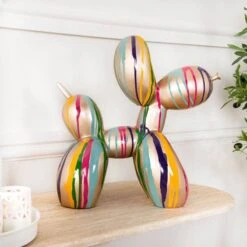 Dripping Paint Balloon Dog - Gold