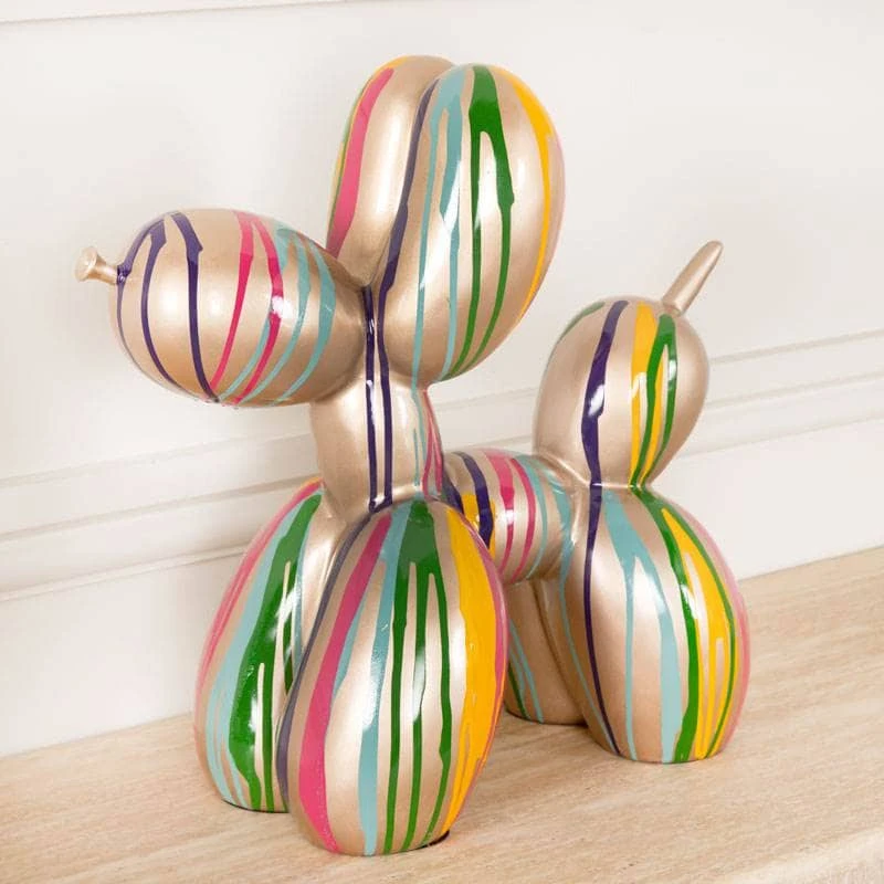 Dripping Paint Balloon Dog - Gold 4 Dripping Paint Balloon Dog - Gold - Image 2