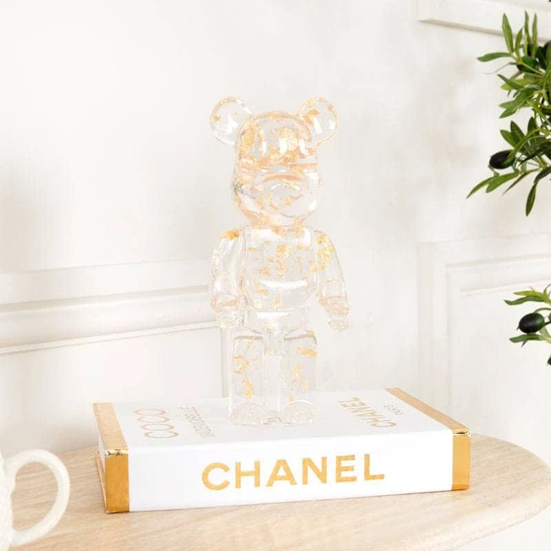 Luxury Bear Figurine - Gold Foil 3 Luxury Bear Figurine - Gold Foil