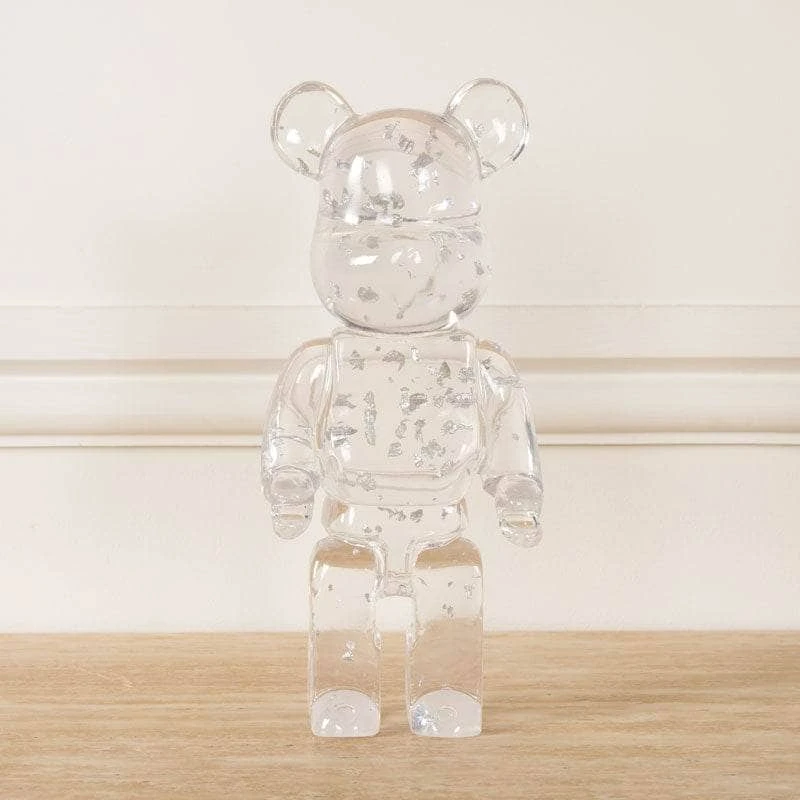 Luxury Bear Figurine - Silver Foil 4 Luxury Bear Figurine - Silver Foil - Image 2