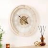 Tempered Glass Cream & Gold Wall Clock - 90cm -Taskers Sale Shop IMG 6055 1