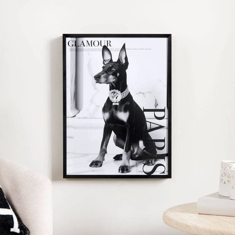 Paris Glamour Dog Framed Picture - 30 X 40cm 3 Paris Glamour Dog Framed Picture - 30 X 40cm