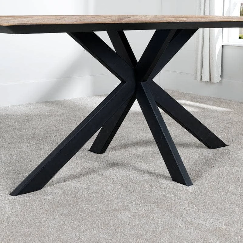 Herringbone Table & 6 Silver Montreal Chairs 5 Herringbone Table & 6 Silver Montreal Chairs - Image 4