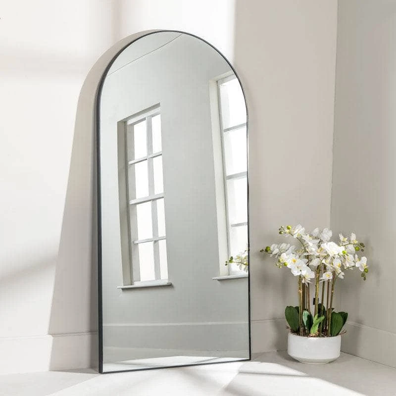 XL Black Arch Top Mirror - 90 X 180cm 3 XL Black Arch Top Mirror - 90 X 180cm