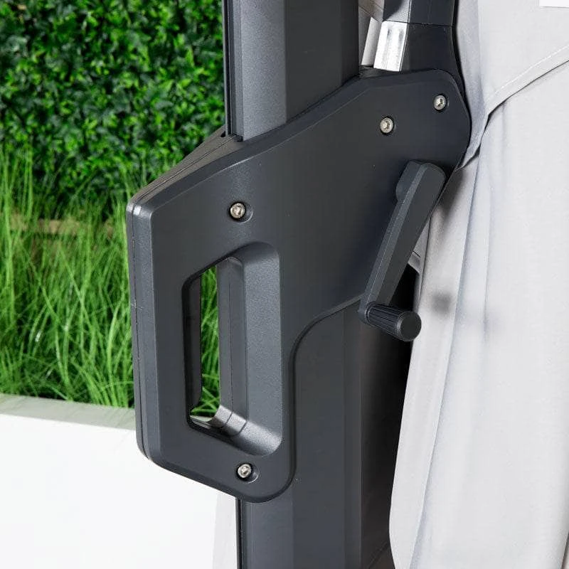 Weatherking Lazio 4x3m Parasol & Base - Light Grey 13 Weatherking Lazio 4x3m Parasol & Base - Light Grey - Image 11