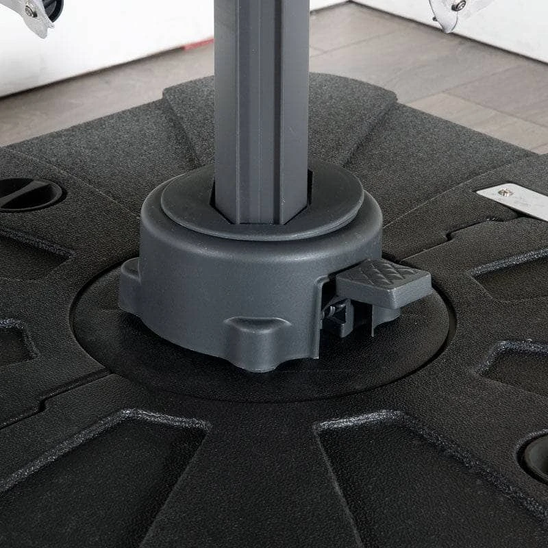 Weatherking Lazio 4x3m Parasol & Base - Light Grey 11 Weatherking Lazio 4x3m Parasol & Base - Light Grey - Image 9