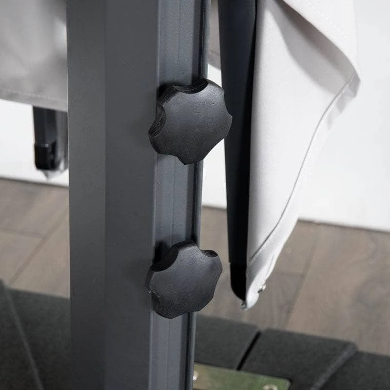 Weatherking Lazio 4x3m Parasol & Base - Light Grey 10 Weatherking Lazio 4x3m Parasol & Base - Light Grey - Image 8