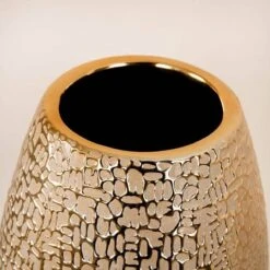Textured Gold Ceramic Face Vase - 38cm 8 Textured Gold Ceramic Face Vase - 38cm -Taskers Sale Shop IMG 9011