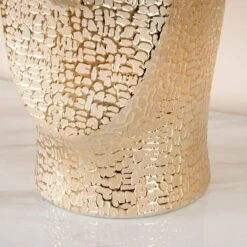 Textured Gold Ceramic Face Vase - 38cm 9 Textured Gold Ceramic Face Vase - 38cm -Taskers Sale Shop IMG 9015